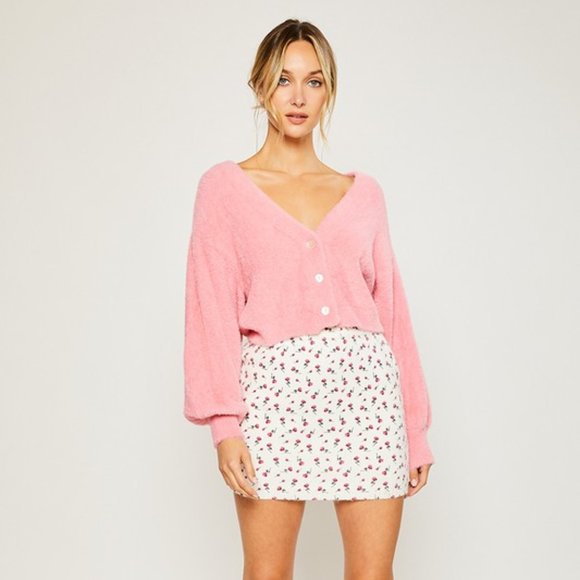 Pretty Garbage Dresses & Skirts - Floral Print Knit Mini Skirt